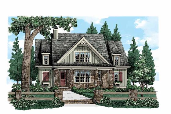 Exterior - Front Elevation 3 for Colonial House Plan #927-520 - 4 bed, 3 bath
