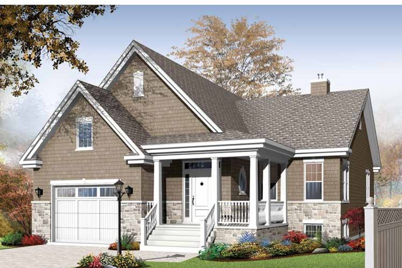 Dream House Plan - Exterior - Front Elevation 3 for Traditional House Plan #23-2525 - 4 bed, 2 bath