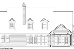 Exterior - Rear Elevation for Country House Plan #48-778 - 4 bed, 2.5 bath