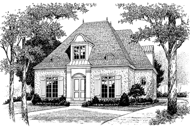 Architectural House Design - Exterior - Front Elevation 3 for Country House Plan #453-392 - 3 bed, 2.5 bath