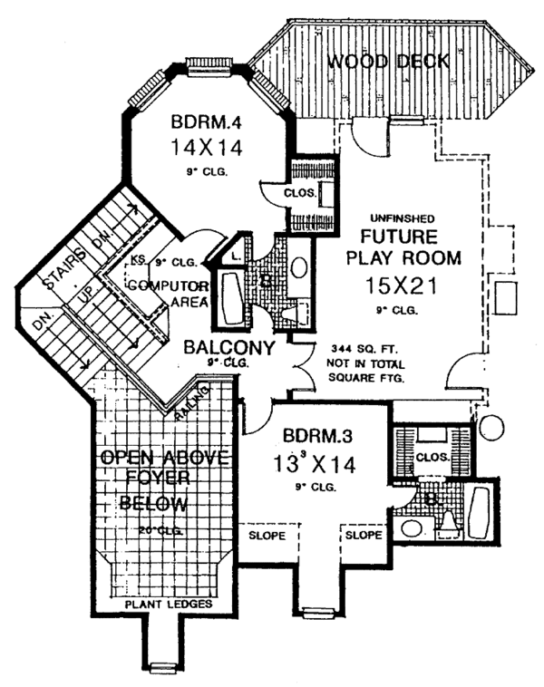 Home Plan - European Floor Plan - Upper Floor Plan #310-1174