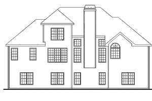 Exterior - Rear Elevation for Country House Plan #927-778 - 3 bed, 2.5 bath