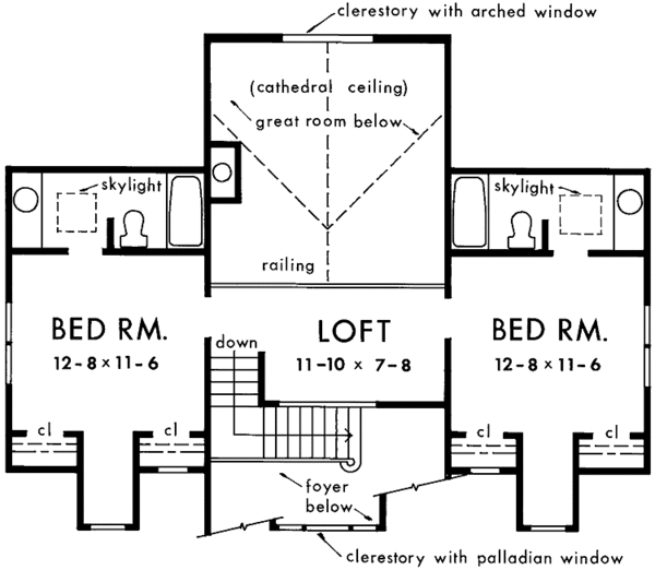 Architectural House Design - Country Floor Plan - Upper Floor Plan #929-156