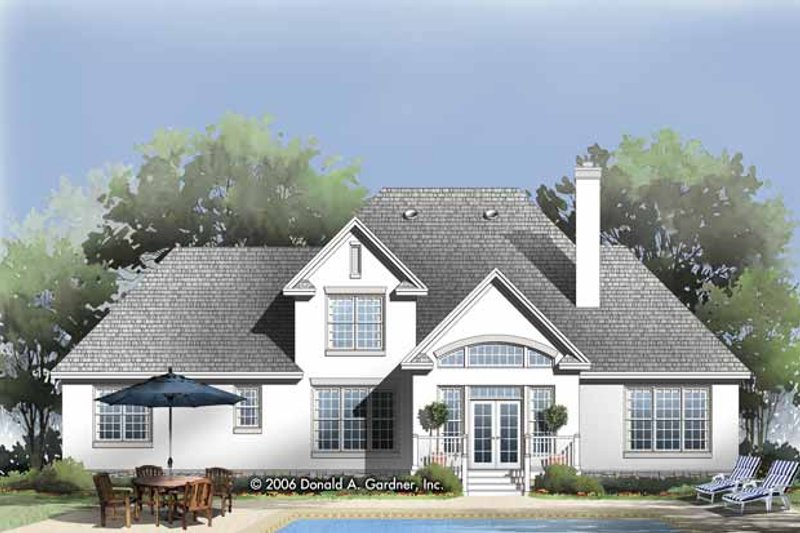 Dream House Plan - Exterior - Rear Elevation for European House Plan #929-816 - 4 bed, 3 bath