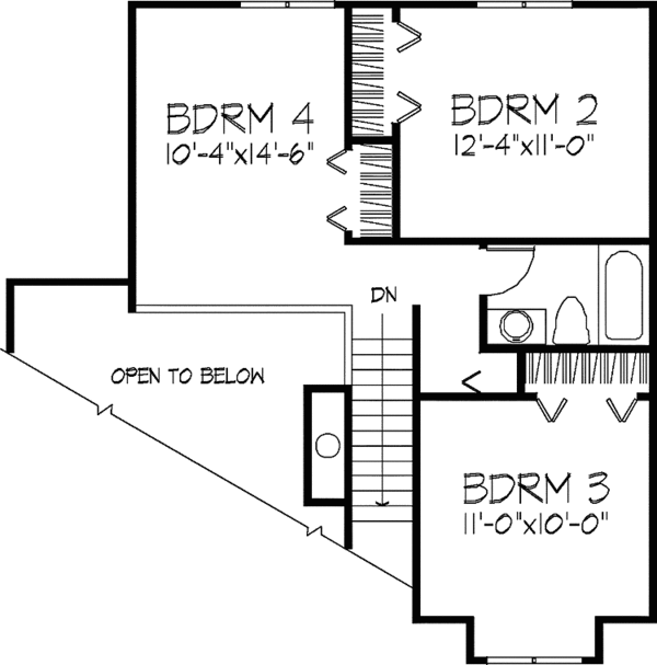 House Plan Design - Contemporary Floor Plan - Upper Floor Plan #320-569