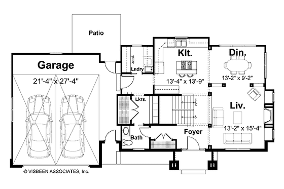 Floor Plan - Main Floor for Country House Plan #928-96 - 3 bed, 2.5 bath