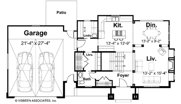Dream House Plan - Country Floor Plan - Main Floor Plan #928-96