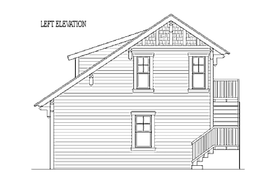 Exterior - Other Elevation for Craftsman House Plan #426-10 - 1 bed, 1 bath