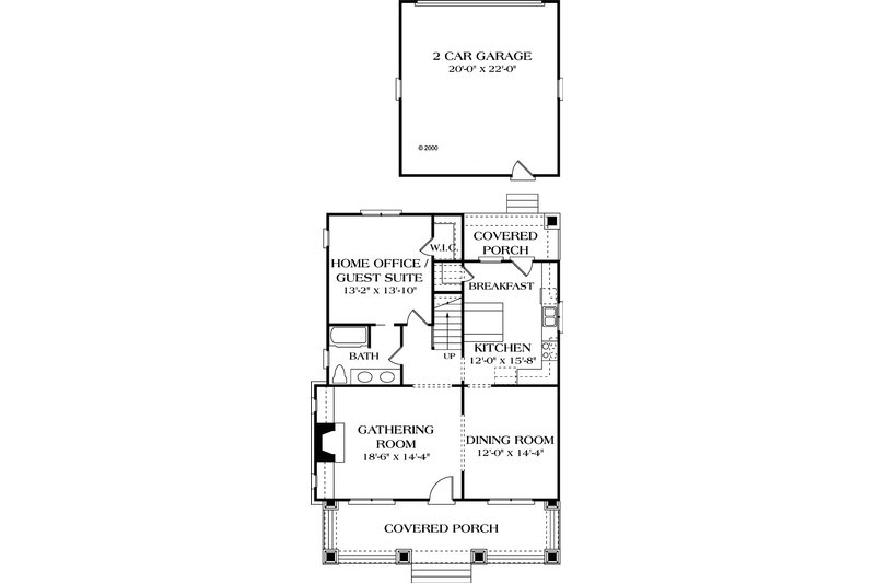 Craftsman Style House Plan - 3 Beds 3 Baths 2010 Sq/Ft Plan #453-3 ...