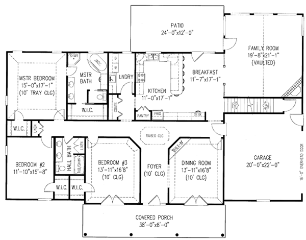 Architectural House Design - Country Floor Plan - Main Floor Plan #11-246