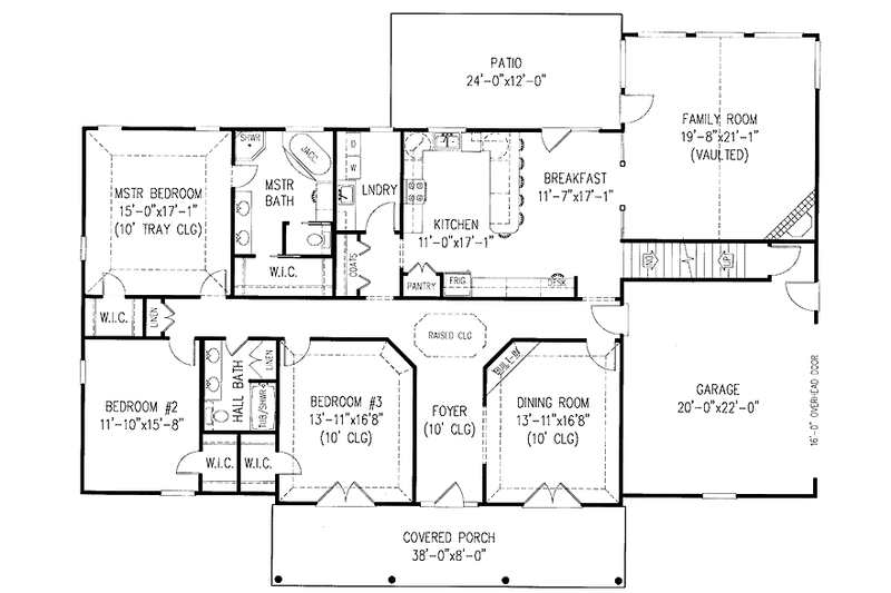 Home Plan - Floor Plan - Main Floor for Country House Plan #11-246 - 3 bed, 2 bath