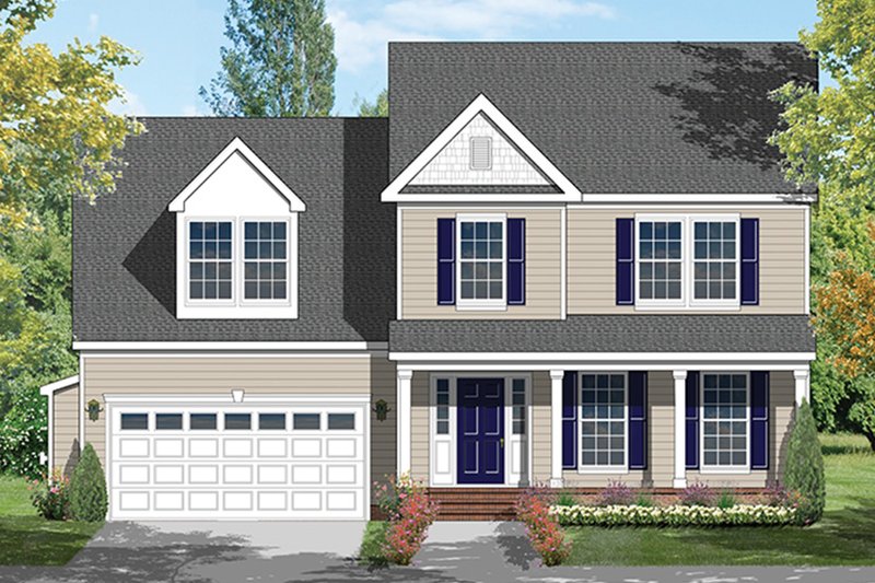 Home Plan - Colonial Exterior - Front Elevation Plan #1053-67