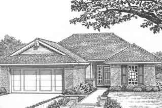 Exterior - Front Elevation for Traditional House Plan #310-413 - 3 bed, 2 bath