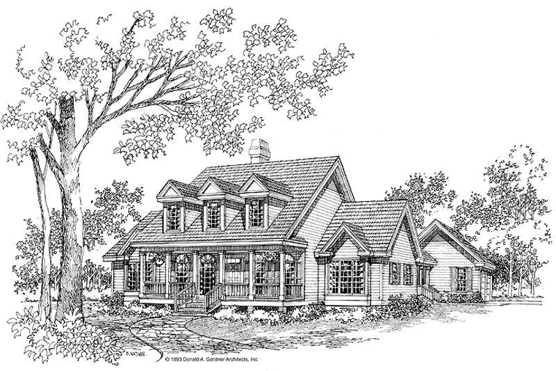 Home Plan - Exterior - Front Elevation 3 for Country House Plan #929-147 - 4 bed, 3 bath