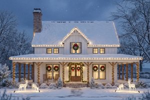 Farmhouse Exterior - Front Elevation Plan #1074-128