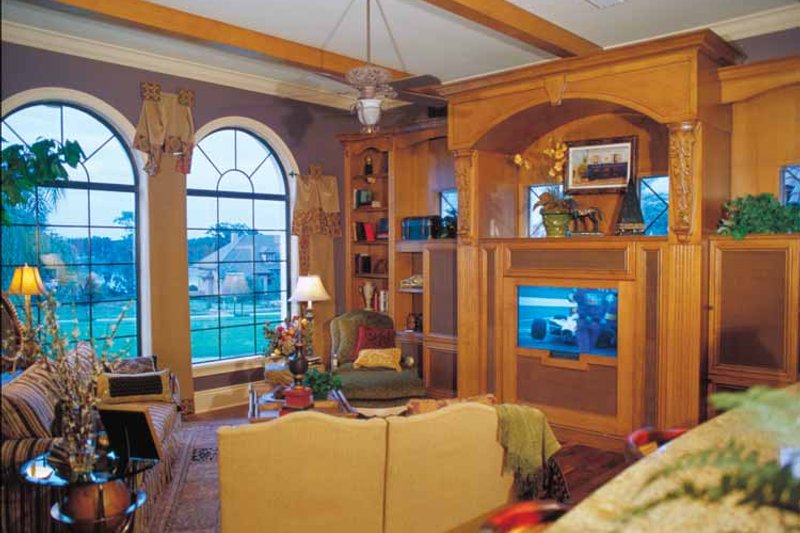 House Blueprint - Interior - Family Room 1 for Mediterranean House Plan #417-527 - 5 bed, 6.5 bath