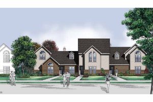 House Plan Design - Exterior - Front Elevation for Traditional House Plan #45-425 - 8 bed, 6 bath