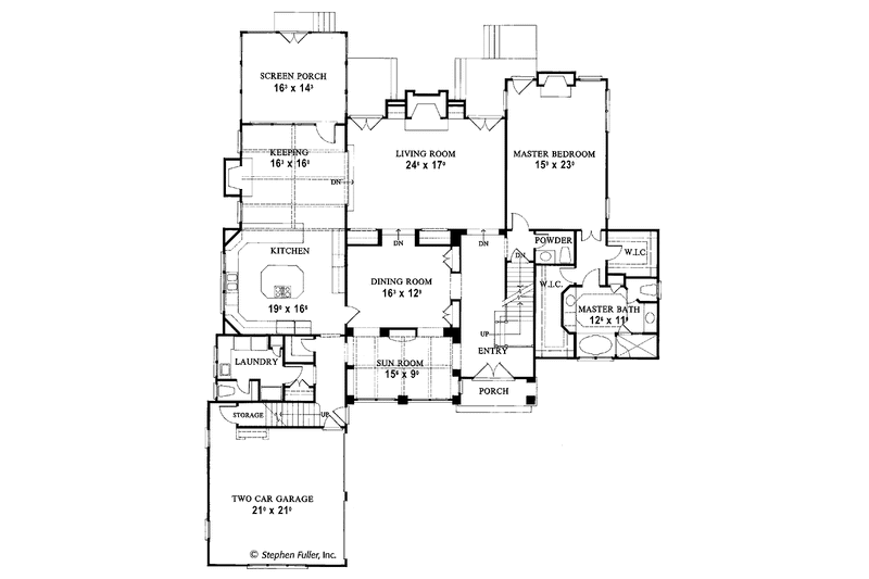 Dream House Plan - Floor Plan - Main Floor for Country House Plan #429-357 - 4 bed, 3.5 bath