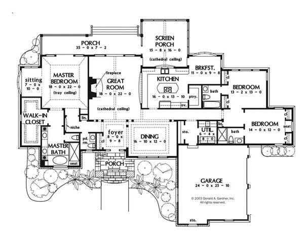 Architectural House Design - European Floor Plan - Main Floor Plan #929-942