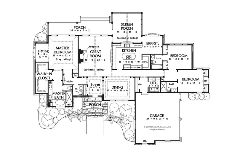 Home Plan - Floor Plan - Main Floor for European House Plan #929-942 - 3 bed, 3.5 bath