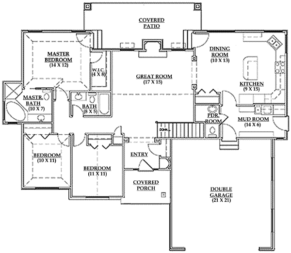 Dream House Plan - Traditional Floor Plan - Main Floor Plan #5-117