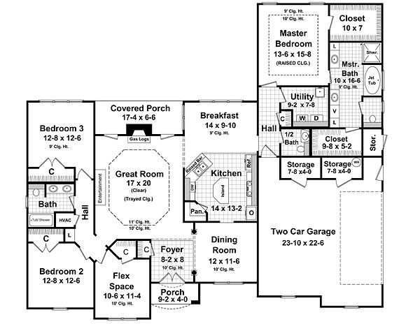 Architectural House Design - European Floor Plan - Main Floor Plan #21-223