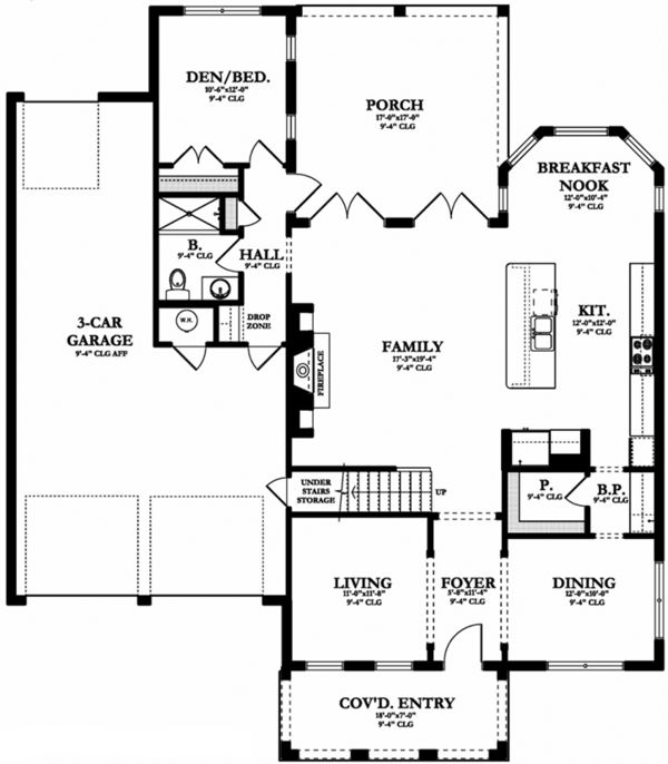 House Design - Mediterranean Floor Plan - Main Floor Plan #1058-131
