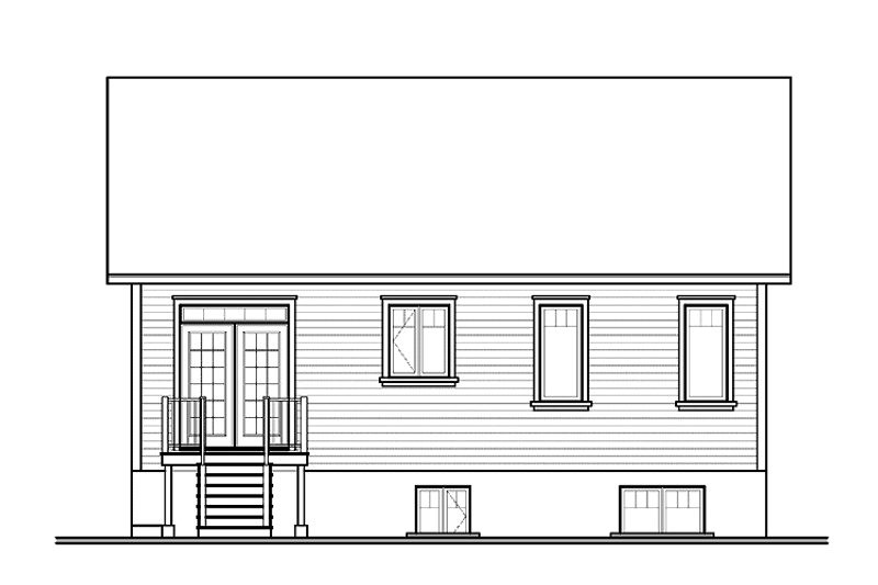 Home Plan - Exterior - Rear Elevation for Country House Plan #23-2429 - 5 bed, 2 bath
