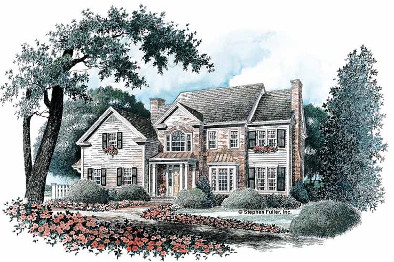 House Plan Design - Colonial Exterior - Front Elevation Plan #429-90