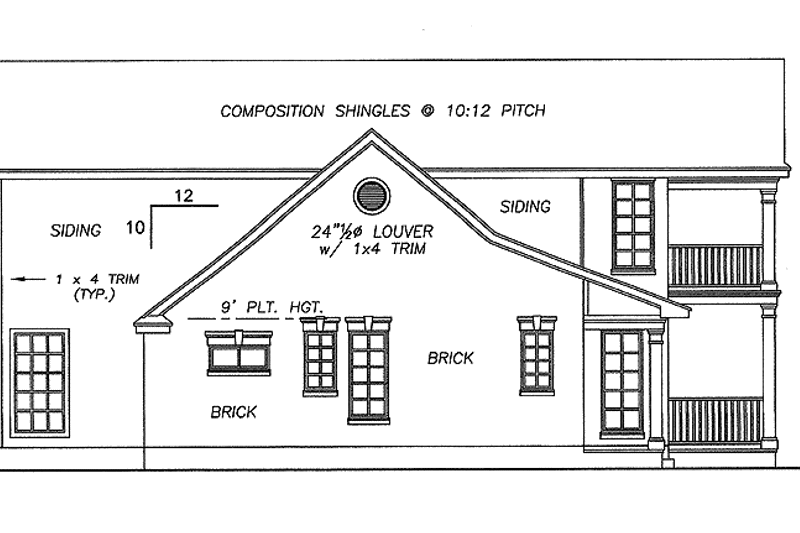 Home Plan - Exterior - Other Elevation for Classical House Plan #472-272 - 3 bed, 3.5 bath