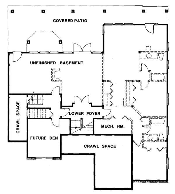 Architectural House Design - Mediterranean Floor Plan - Main Floor Plan #47-869
