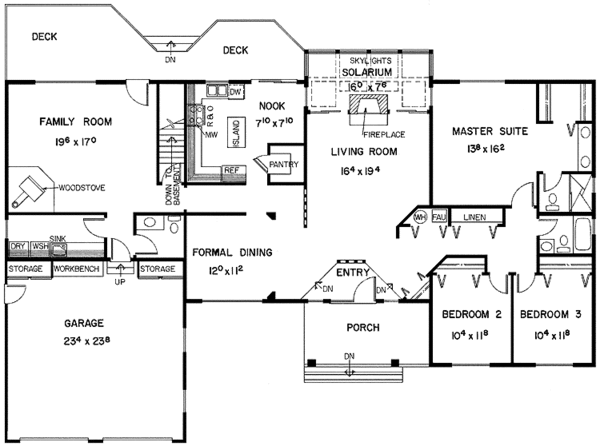 Contemporary Floor Plan - Main Floor Plan #60-818