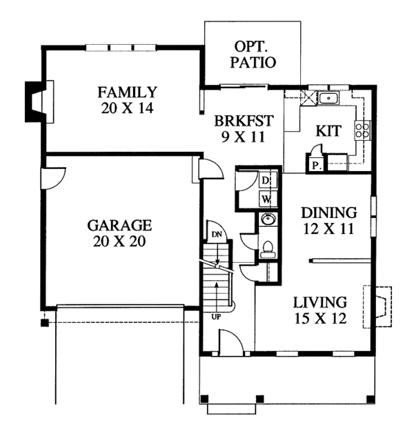 House Design - Craftsman Floor Plan - Main Floor Plan #1053-35