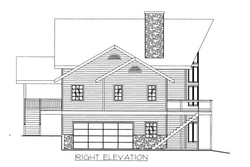 Dream House Plan - Exterior - Other Elevation for Cabin House Plan #117-607 - 3 bed, 2 bath
