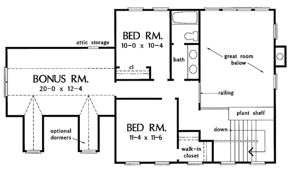 Dream House Plan - Country Floor Plan - Upper Floor Plan #929-252