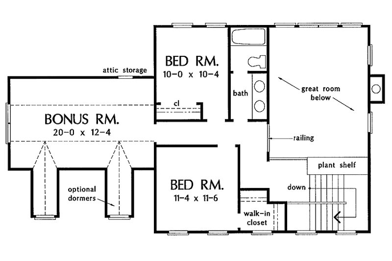 Architectural House Design - Floor Plan - Upper Floor for Country House Plan #929-252 - 3 bed, 2.5 bath