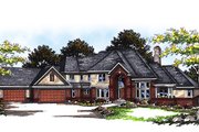 European Style House Plan - 4 Beds 4.5 Baths 5161 Sq/Ft Plan #70-558 