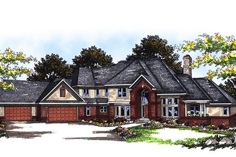 Home Plan - European Exterior - Front Elevation Plan #70-558