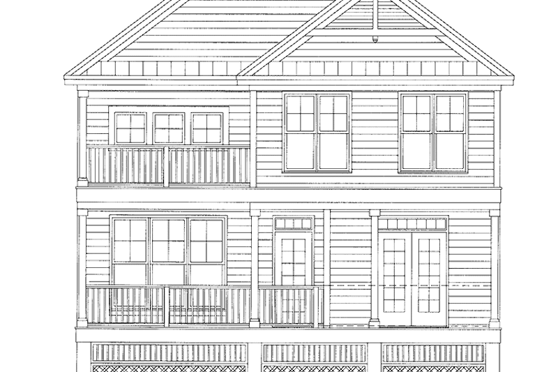Home Plan - Exterior - Rear Elevation for Craftsman House Plan #929-449 - 3 bed, 3 bath