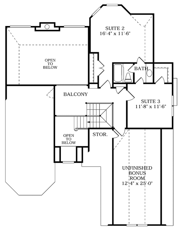 Architectural House Design - Traditional Floor Plan - Upper Floor Plan #453-108