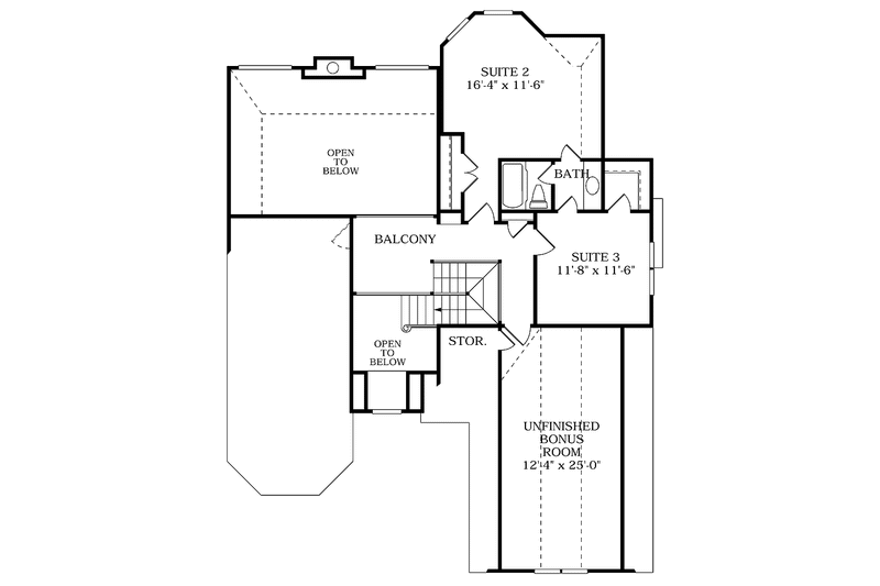 Architectural House Design - Floor Plan - Upper Floor for Traditional House Plan #453-108 - 3 bed, 2.5 bath