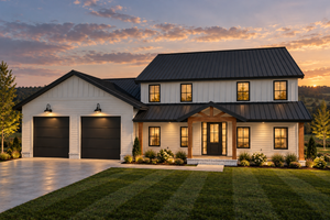 Architectural House Design - Exterior - Front Elevation for Barndominium House Plan #1093-9 - 4 bed, 3.5 bath