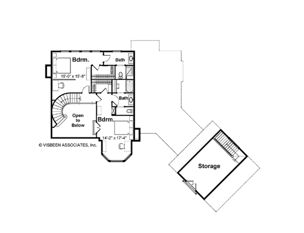 Home Plan - Tudor Floor Plan - Upper Floor Plan #928-61