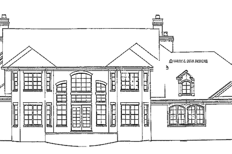 Home Plan - Exterior - Rear Elevation for Classical House Plan #952-249 - 4 bed, 3.5 bath