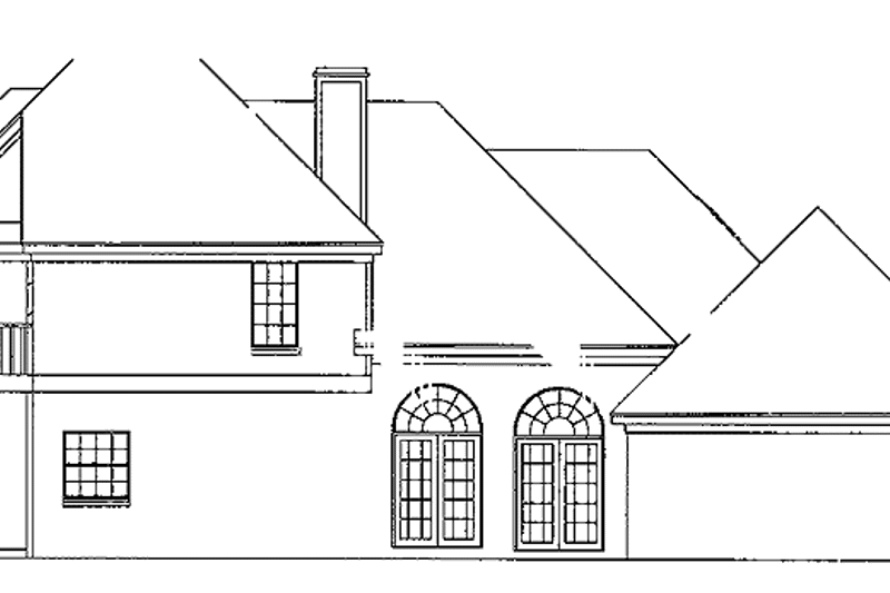 Dream House Plan - Exterior - Rear Elevation for Traditional House Plan #952-50 - 4 bed, 3 bath