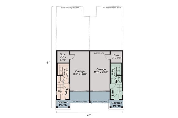 Home Plan - Floor Plan - Lower Floor for Craftsman House Plan #124-1473 - 6 bed, 4.5 bath