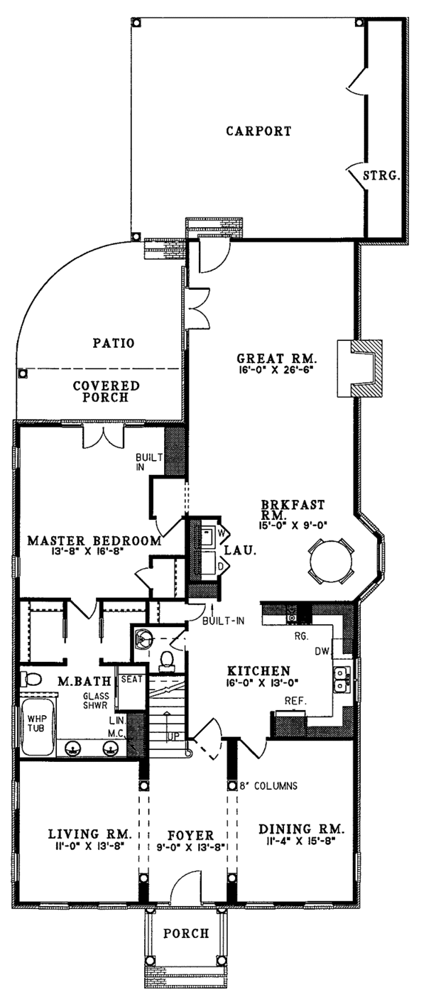 Colonial Floor Plan - Main Floor Plan #17-2631