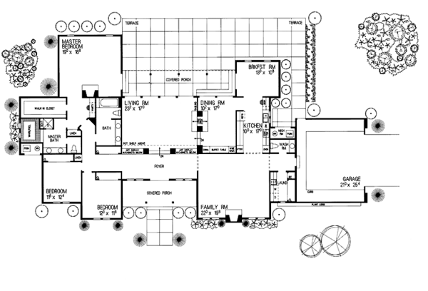 Dream House Plan - Mediterranean Floor Plan - Main Floor Plan #72-902