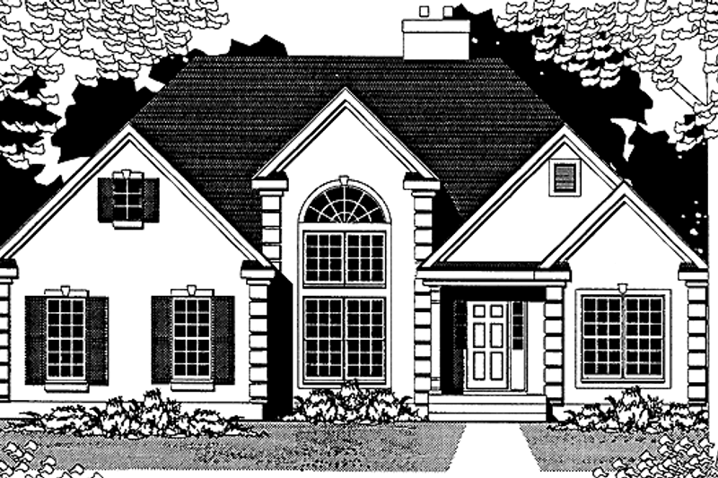 Architectural House Design - Traditional Exterior - Front Elevation Plan #1053-22