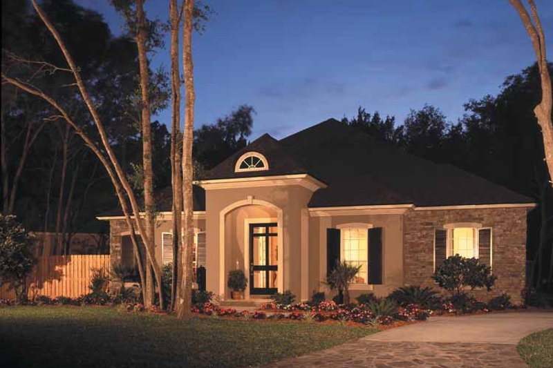 House Blueprint - Exterior - Front Elevation 5 for Mediterranean House Plan #417-747 - 3 bed, 3 bath